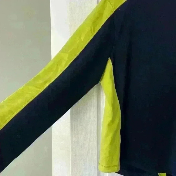 LAUREN Ralph Lauren LRL Active Neon Green/Blue Stretch Zip Track Jacket -A71 - Picture 5 of 8